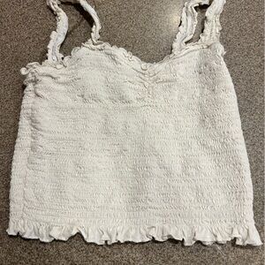 Arizona Jean Company Cream Smocked Camisole